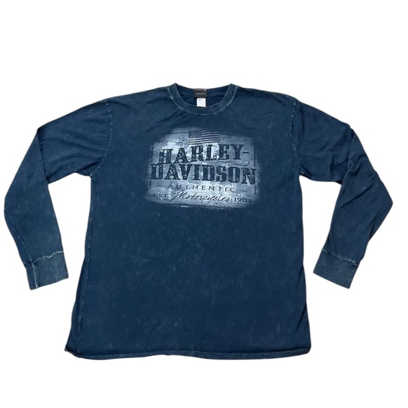 Harley-Davidson Long Sleeve Bulldog Smithfield NC Graphic Tee Size XL - Picture 2 of 12